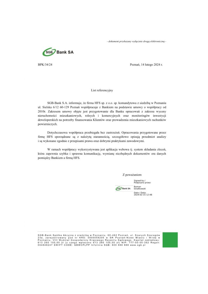Referencja – Santander Bank Polska
